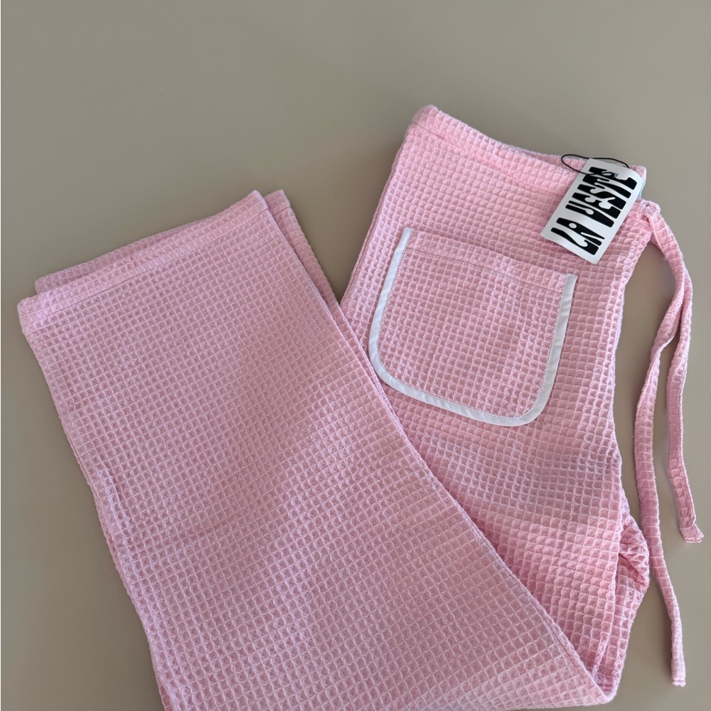 La Veste Pink Waffle Knit Pants - Picture 2 of 5